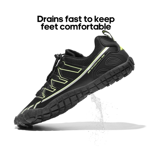 Men's Comfortable Quick Drying Water Shoes - BLACK-YELLOW - 4